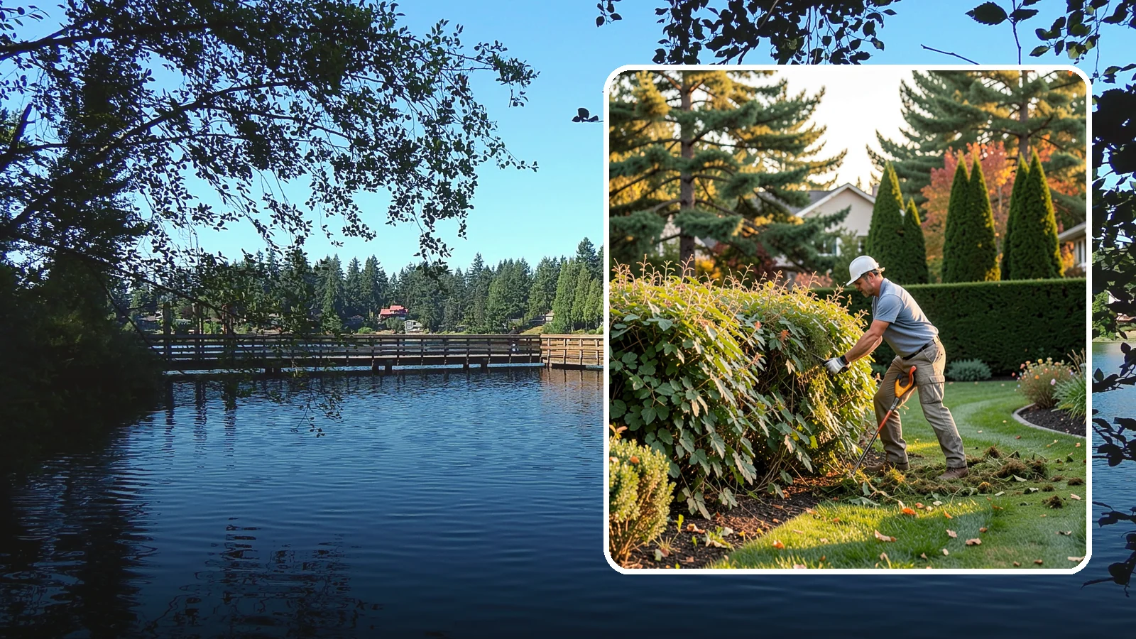 Overgrown Hedge Restoration in Federal Way, King County, WA - Comprehensive restoration that reclaims neglected, oversized hedges and brings them back to a healthy, manageable, well-defined...