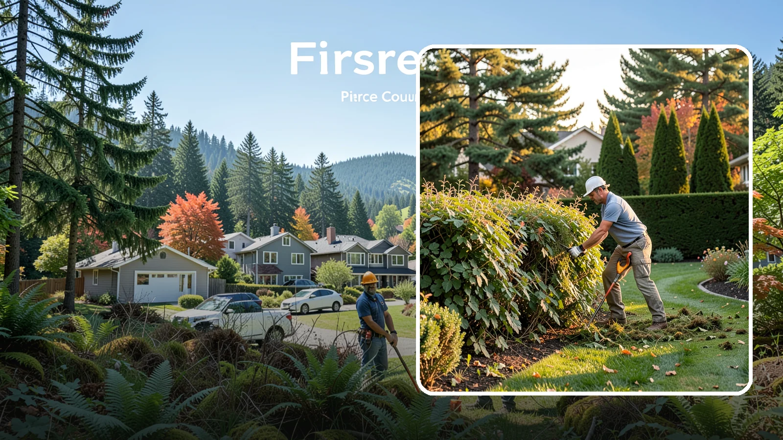 Overgrown Hedge Restoration in Fircrest, Pierce County, WA - Comprehensive restoration that reclaims neglected, oversized hedges and brings them back to a healthy, manageable, well-defined...