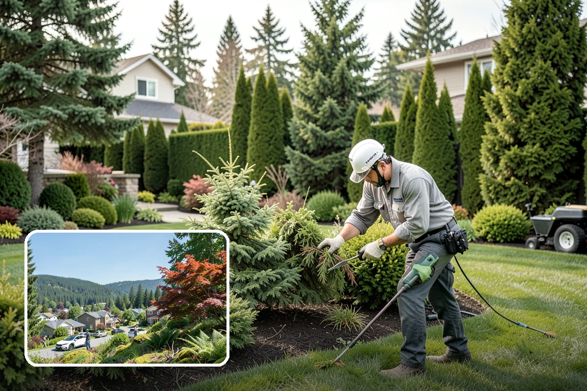 Overgrown Hedge Restoration in Index, Snohomish County, WA - Reclaims overgrown hedges from fences and paths
