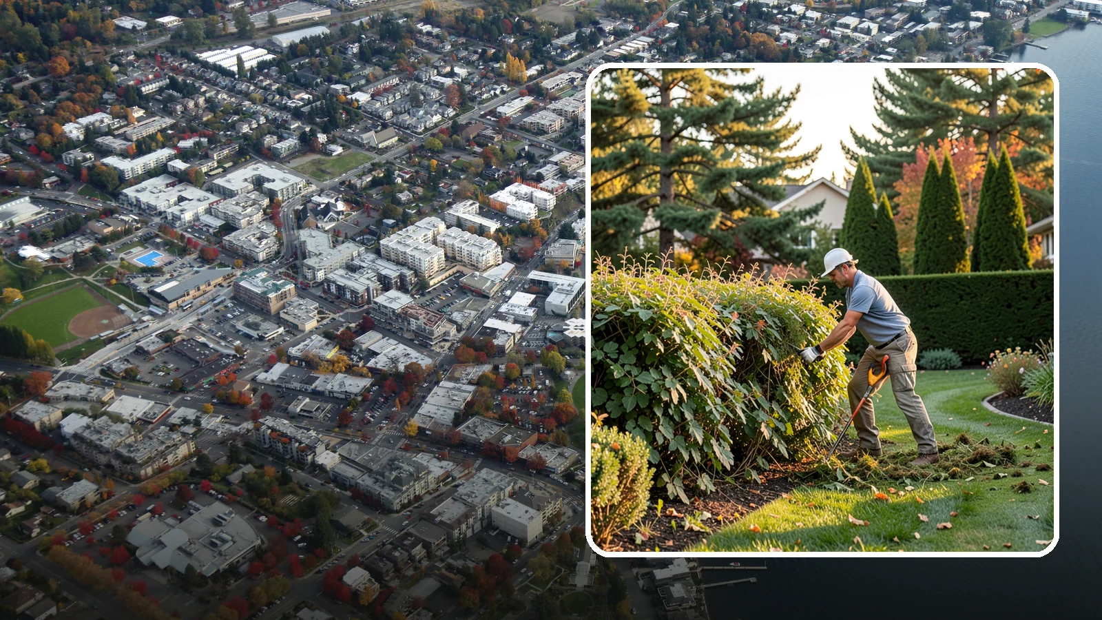 Overgrown Hedge Restoration in Kirkland, King County, WA - Comprehensive restoration that reclaims neglected, oversized hedges and brings them back to a healthy, manageable, well-defined...