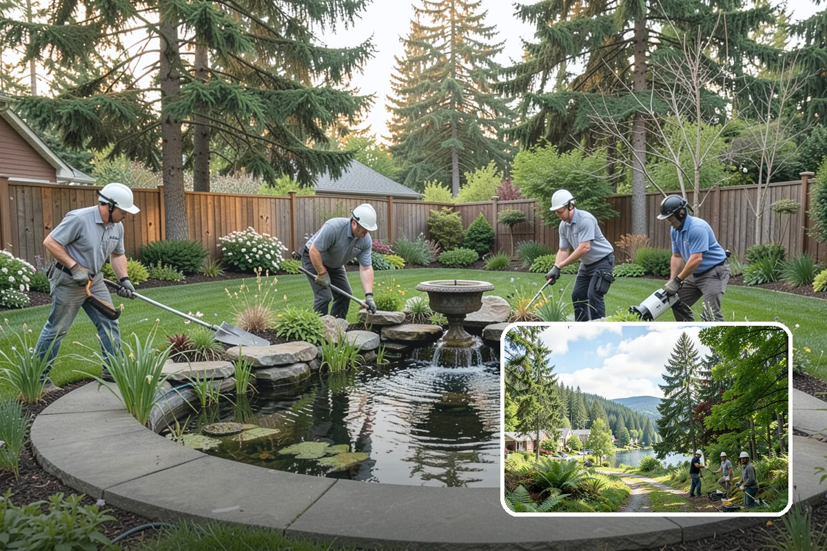 Overgrown Hedge Restoration in Lake Forest Park, King County, WA - Reclaims overgrown hedges from fences and paths