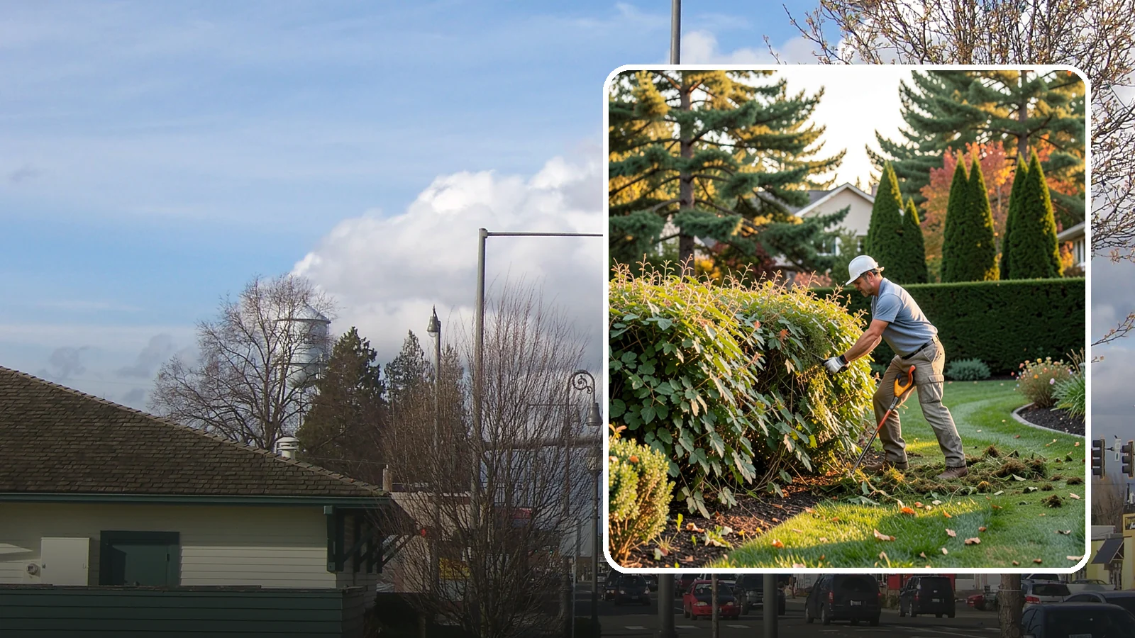 Overgrown Hedge Restoration in Marysville, Snohomish County, WA - Comprehensive restoration that reclaims neglected, oversized hedges and brings them back to a healthy, manageable, well-defined...