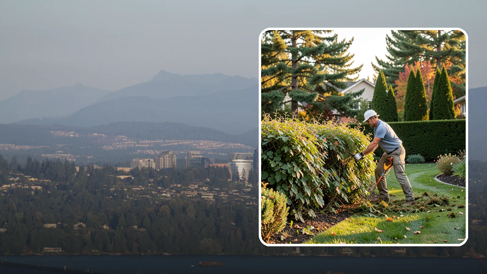 Overgrown Hedge Restoration in Medina, King County, WA - Comprehensive restoration that reclaims neglected, oversized hedges and brings them back to a healthy, manageable, well-defined...