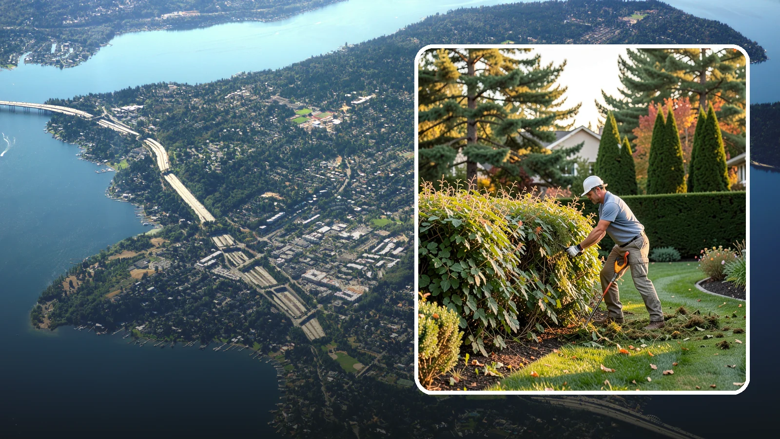 Overgrown Hedge Restoration in Mercer Island, King County, WA - Comprehensive restoration that reclaims neglected, oversized hedges and brings them back to a healthy, manageable, well-defined...