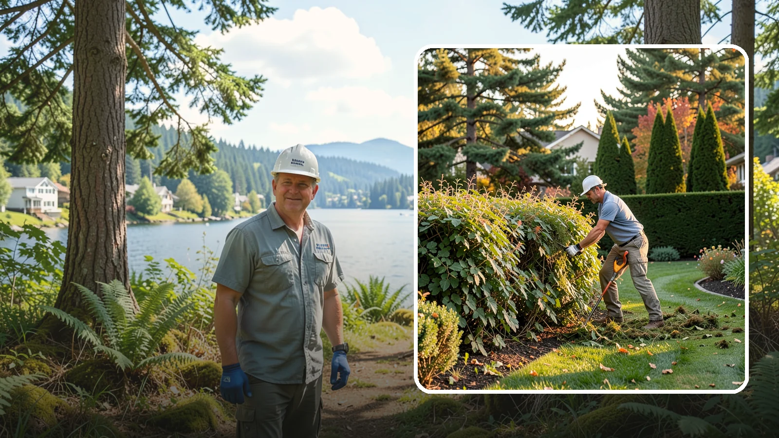 Overgrown Hedge Restoration in Milton, King County, WA - Comprehensive restoration that reclaims neglected, oversized hedges and brings them back to a healthy, manageable, well-defined...