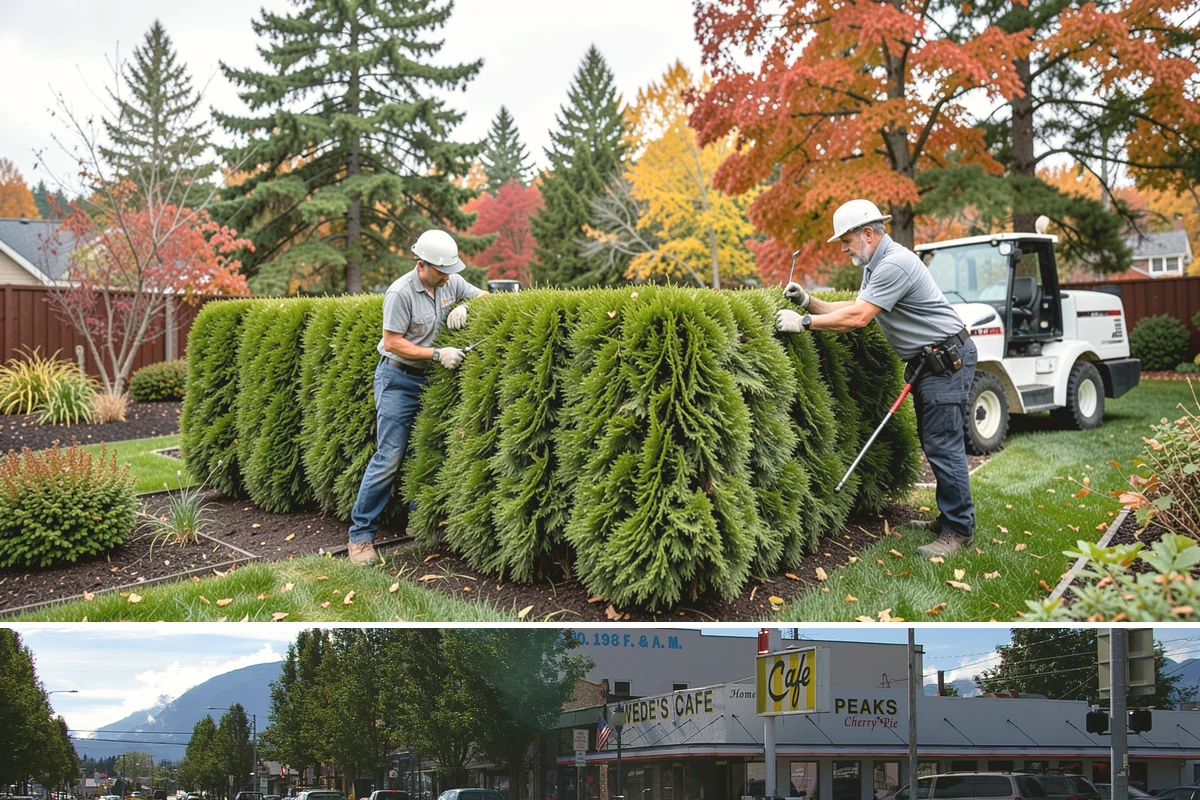 Overgrown Hedge Restoration in North Bend, King County, WA - Begin restoration in late winter to early spring so plants recover strongly through the growing season.