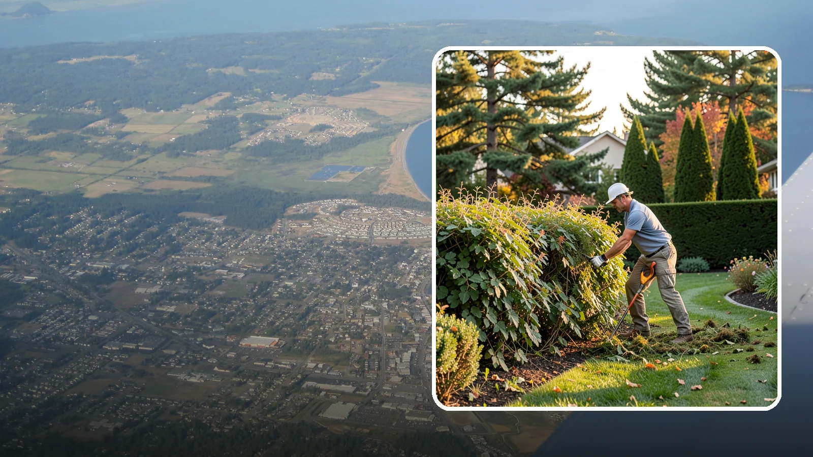 Overgrown Hedge Restoration in Oak Harbor, Island County, WA - Comprehensive restoration that reclaims neglected, oversized hedges and brings them back to a healthy, manageable, well-defined...