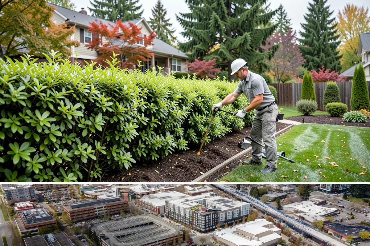 Overgrown Hedge Restoration in Redmond, King County, WA - Begin restoration in late winter to early spring so plants recover strongly through the growing season.