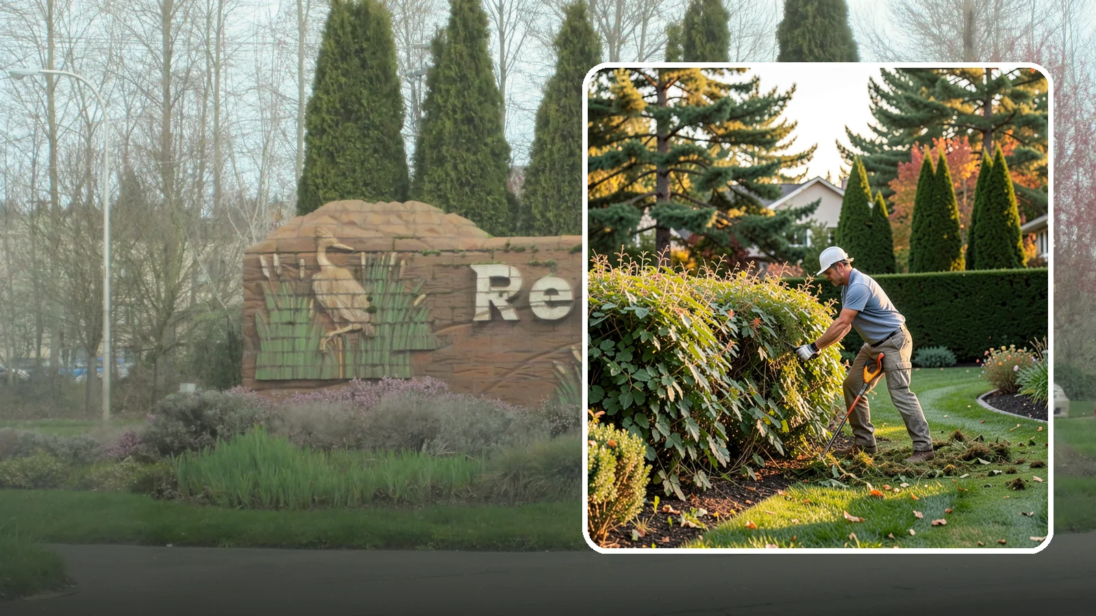 Overgrown Hedge Restoration in Renton, King County, WA - Comprehensive restoration that reclaims neglected, oversized hedges and brings them back to a healthy, manageable, well-defined...