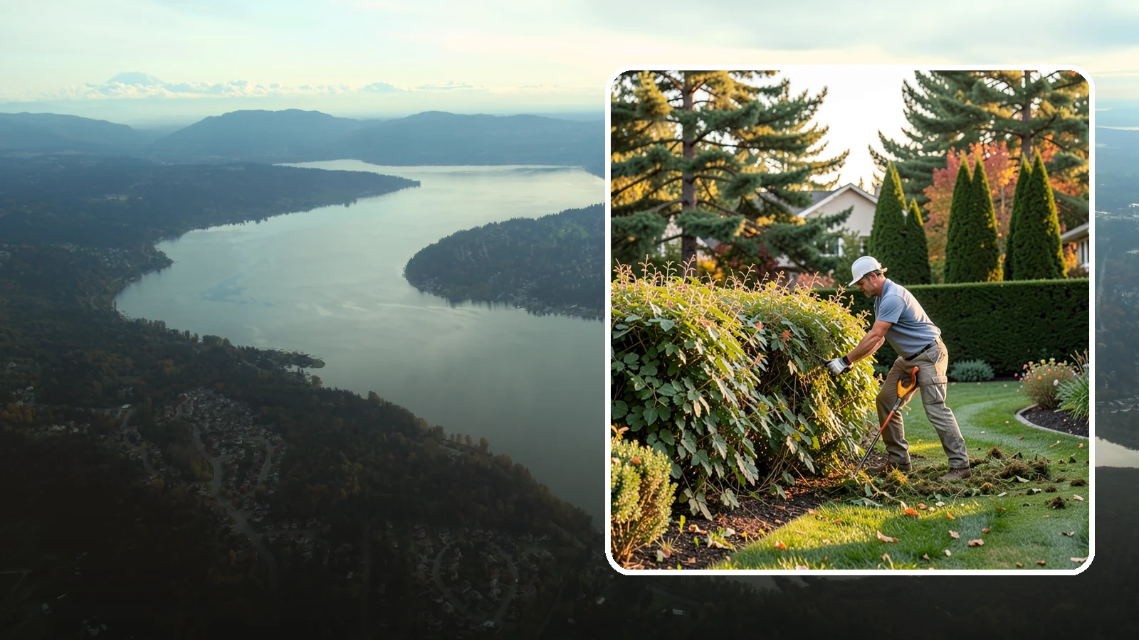 Overgrown Hedge Restoration in Sammamish, King County, WA - Comprehensive restoration that reclaims neglected, oversized hedges and brings them back to a healthy, manageable, well-defined...
