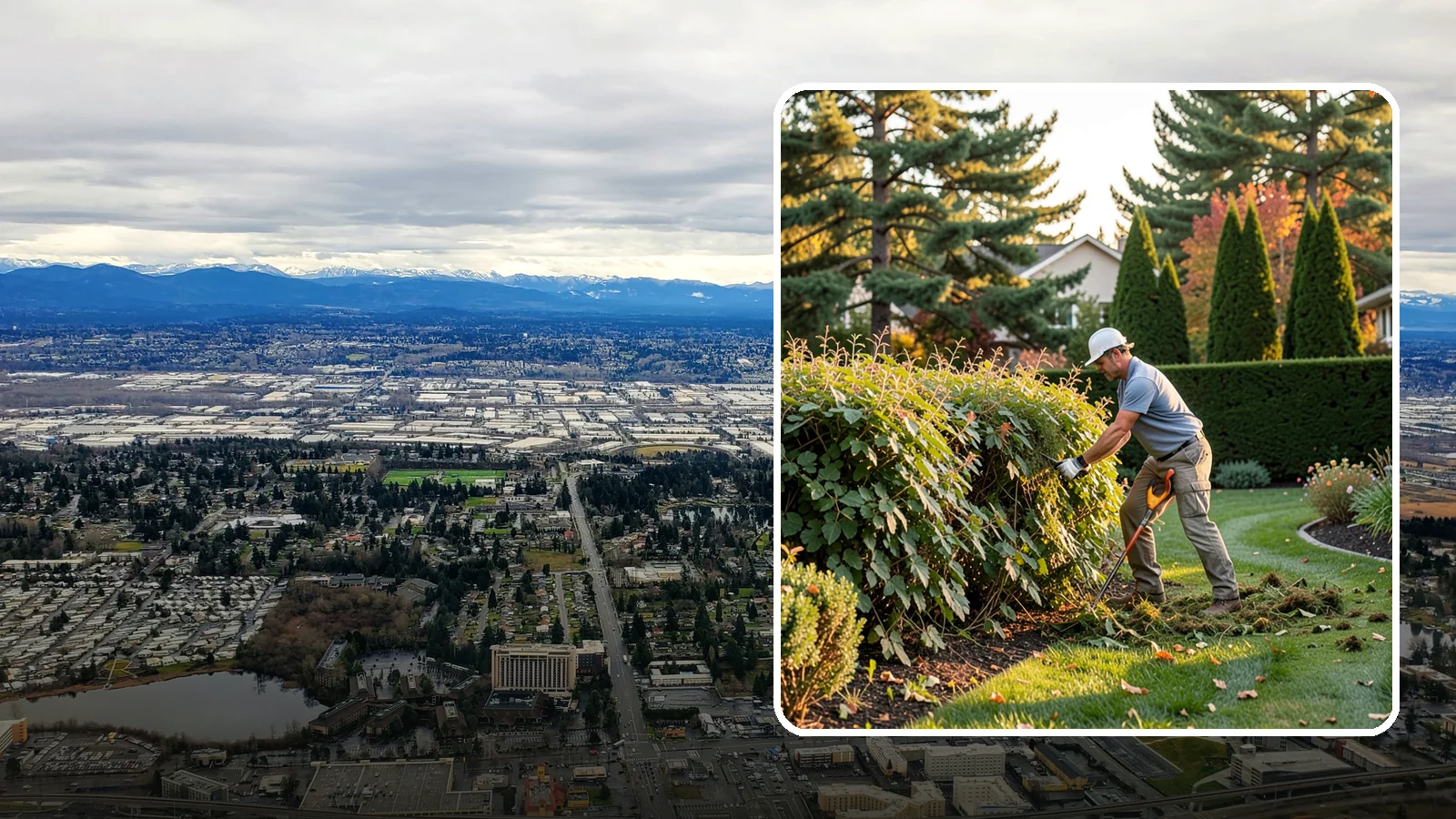 Overgrown Hedge Restoration in SeaTac, King County, WA - Comprehensive restoration that reclaims neglected, oversized hedges and brings them back to a healthy, manageable, well-defined...