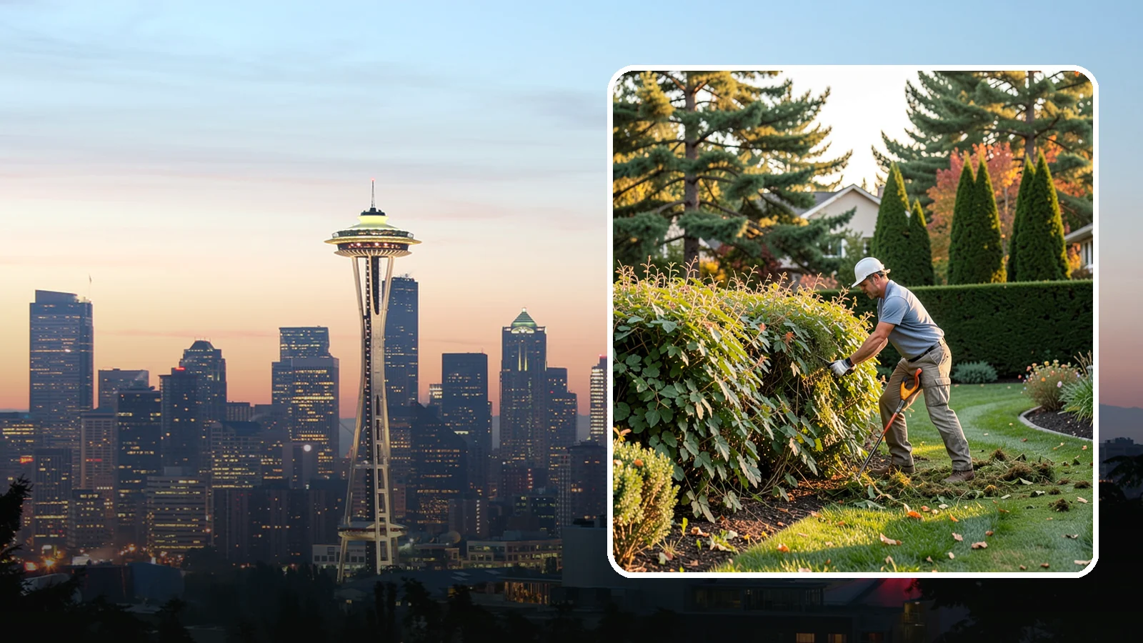 Overgrown Hedge Restoration in Seattle, King County, WA - Comprehensive restoration that reclaims neglected, oversized hedges and brings them back to a healthy, manageable, well-defined...