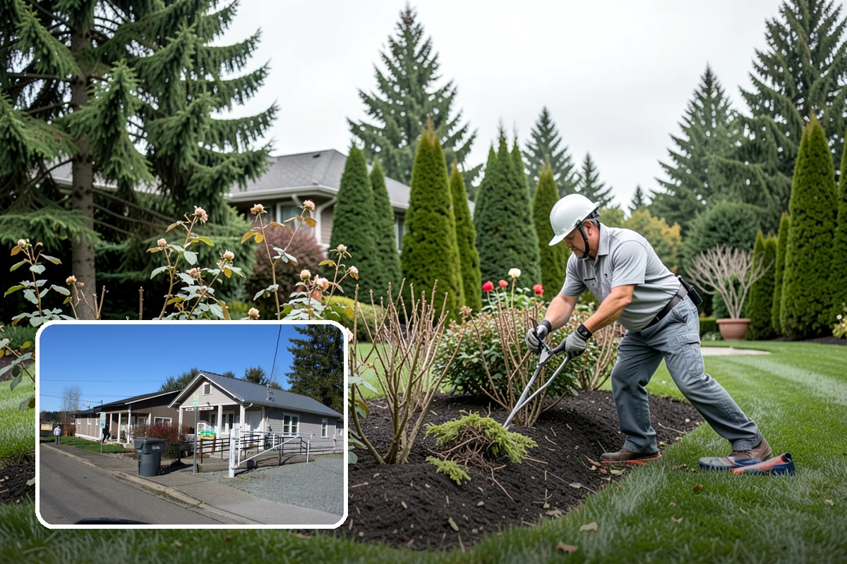 Overgrown Hedge Restoration in South Prairie, Pierce County, WA - Reclaims overgrown hedges from fences and paths