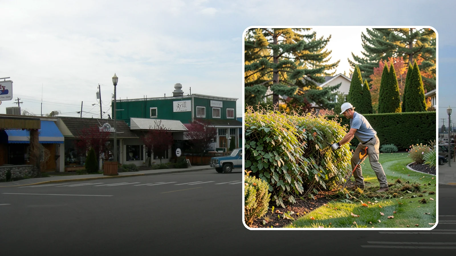 Overgrown Hedge Restoration in Stanwood, Snohomish County, WA - Comprehensive restoration that reclaims neglected, oversized hedges and brings them back to a healthy, manageable, well-defined...