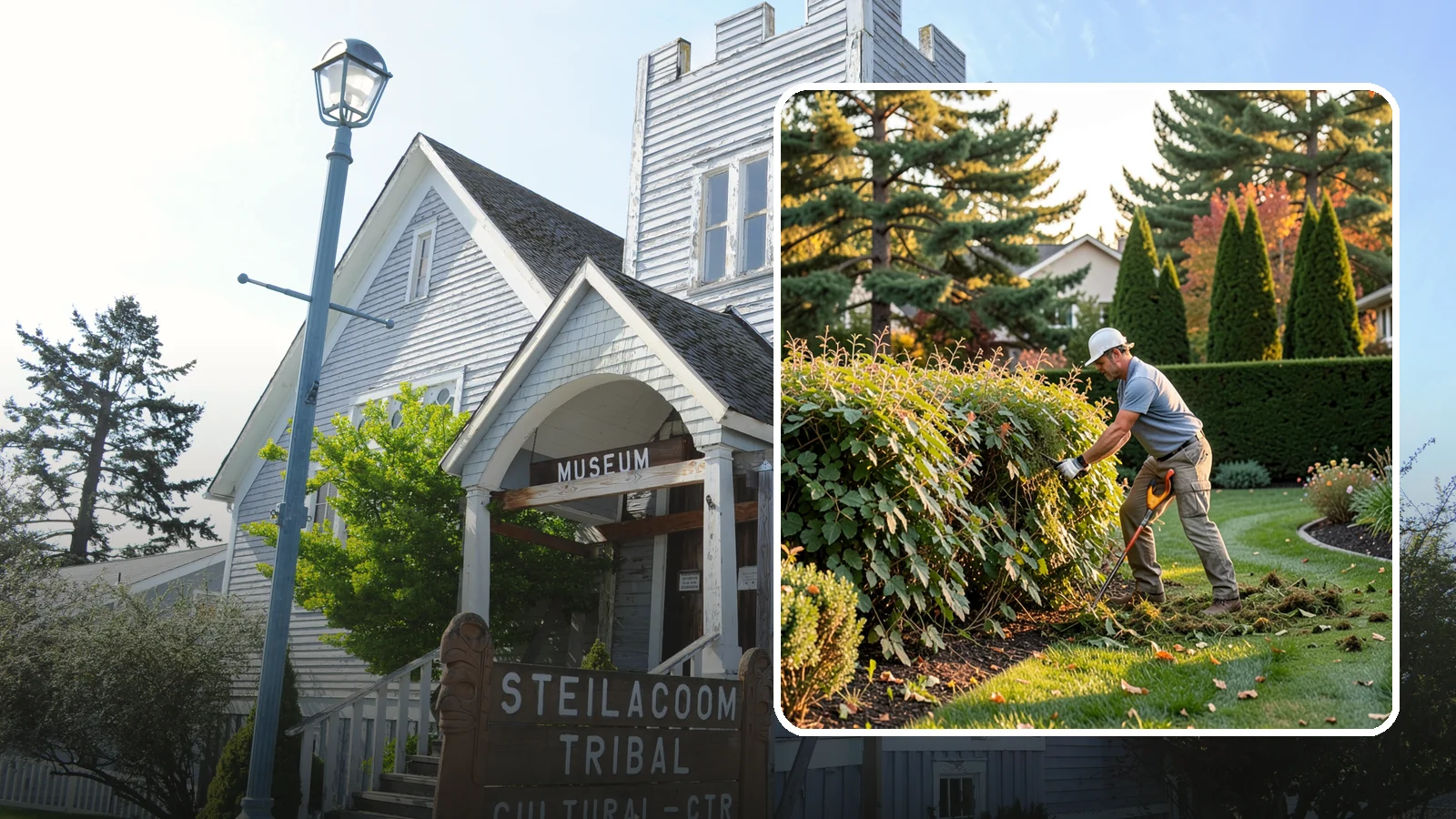 Overgrown Hedge Restoration in Steilacoom, Pierce County, WA - Comprehensive restoration that reclaims neglected, oversized hedges and brings them back to a healthy, manageable, well-defined...