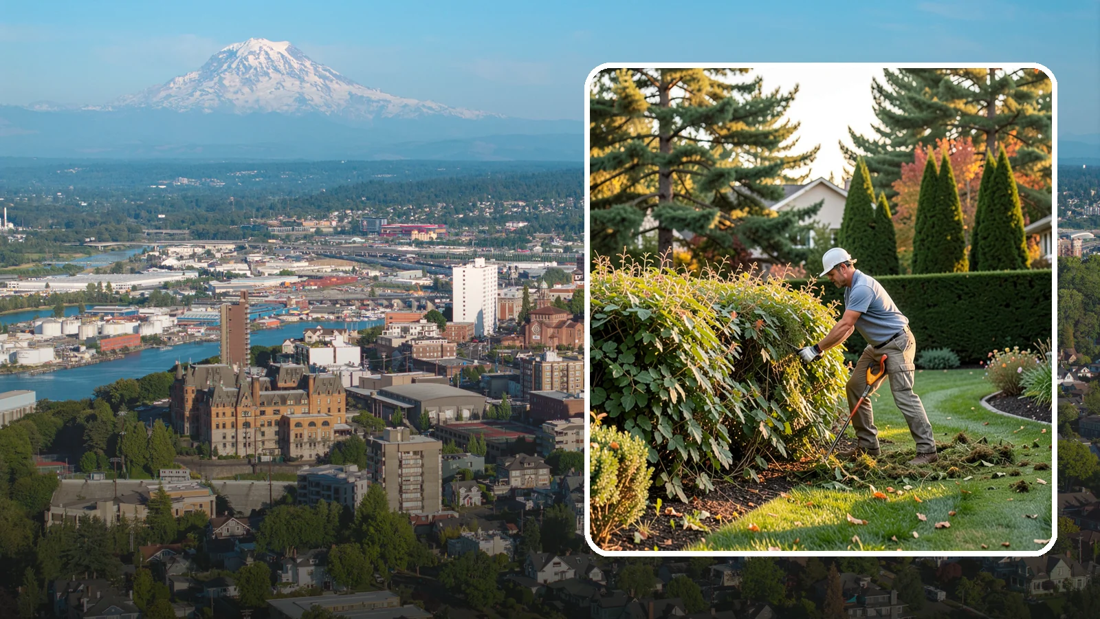 Overgrown Hedge Restoration in Tacoma, Pierce County, WA - Comprehensive restoration that reclaims neglected, oversized hedges and brings them back to a healthy, manageable, well-defined...