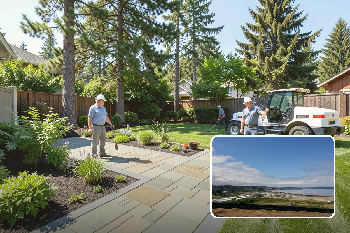 Overgrown Hedge Restoration in University Place, Pierce County, WA - Reclaims overgrown hedges from fences and paths