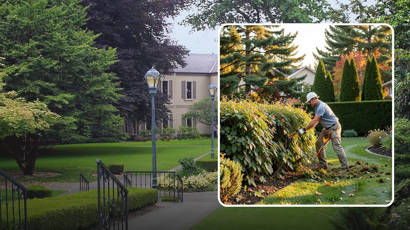 Overgrown Hedge Restoration in Woodinville, King County, WA - Comprehensive restoration that reclaims neglected, oversized hedges and brings them back to a healthy, manageable, well-defined...