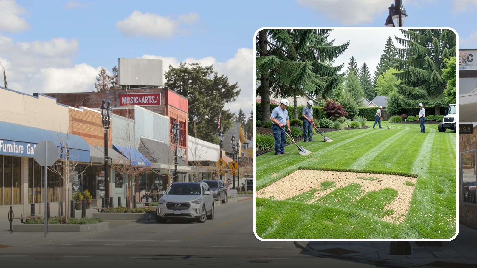 Overseeding in Bothell, King County, WA - Overseeding that thickens thin, patchy lawns with fresh, region-appropriate grass.
