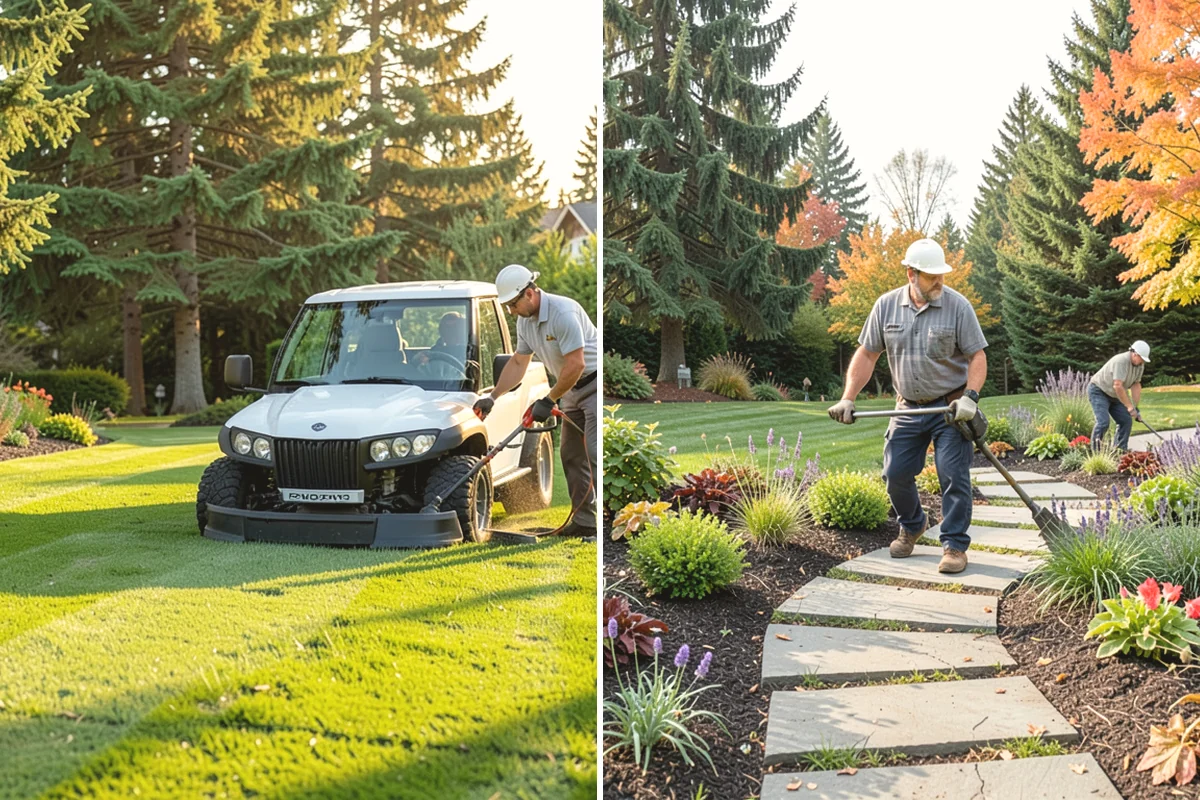 Overseeding in Burien, King County, WA - Mow low and clear debris
