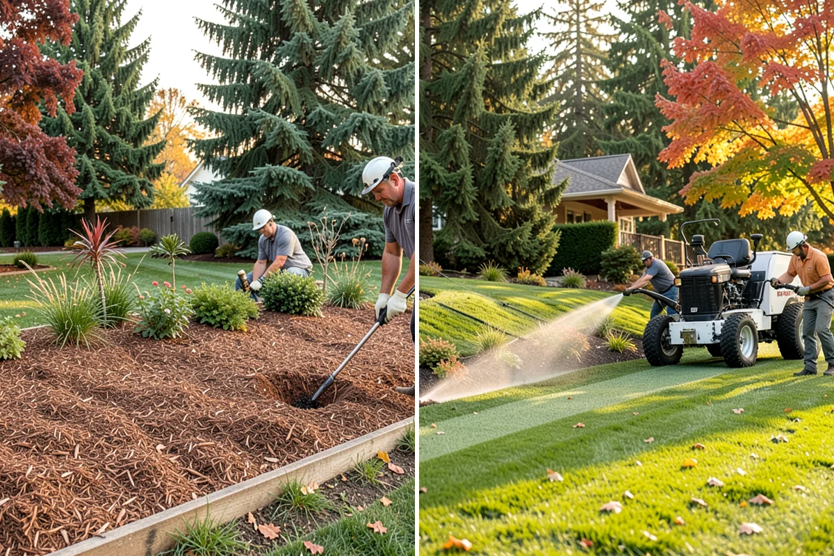 Overseeding in Clyde Hill, King County, WA - Mow low and clear debris