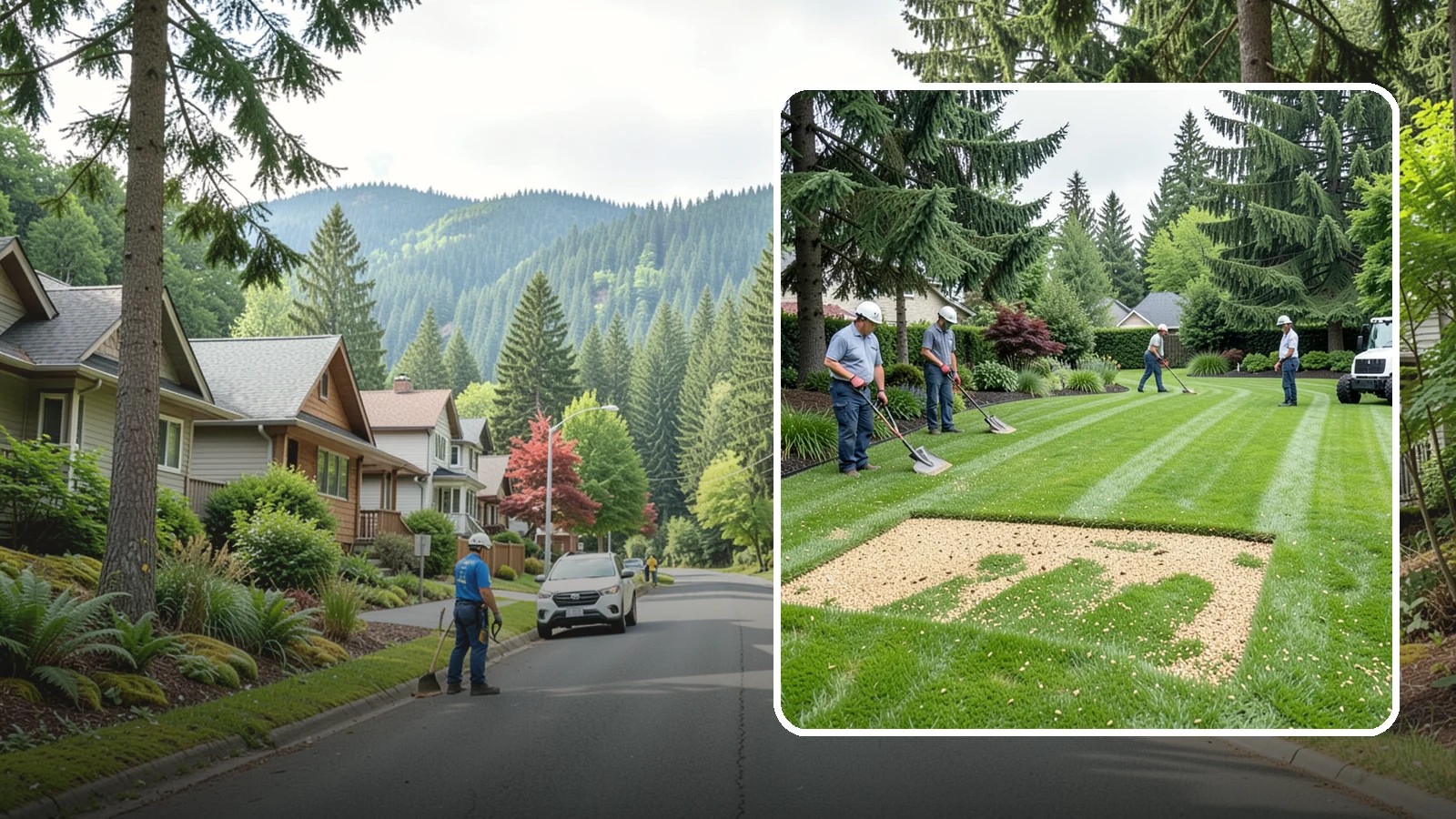 Overseeding in Darrington, Snohomish County, WA - Overseeding that thickens thin, patchy lawns with fresh, region-appropriate grass.