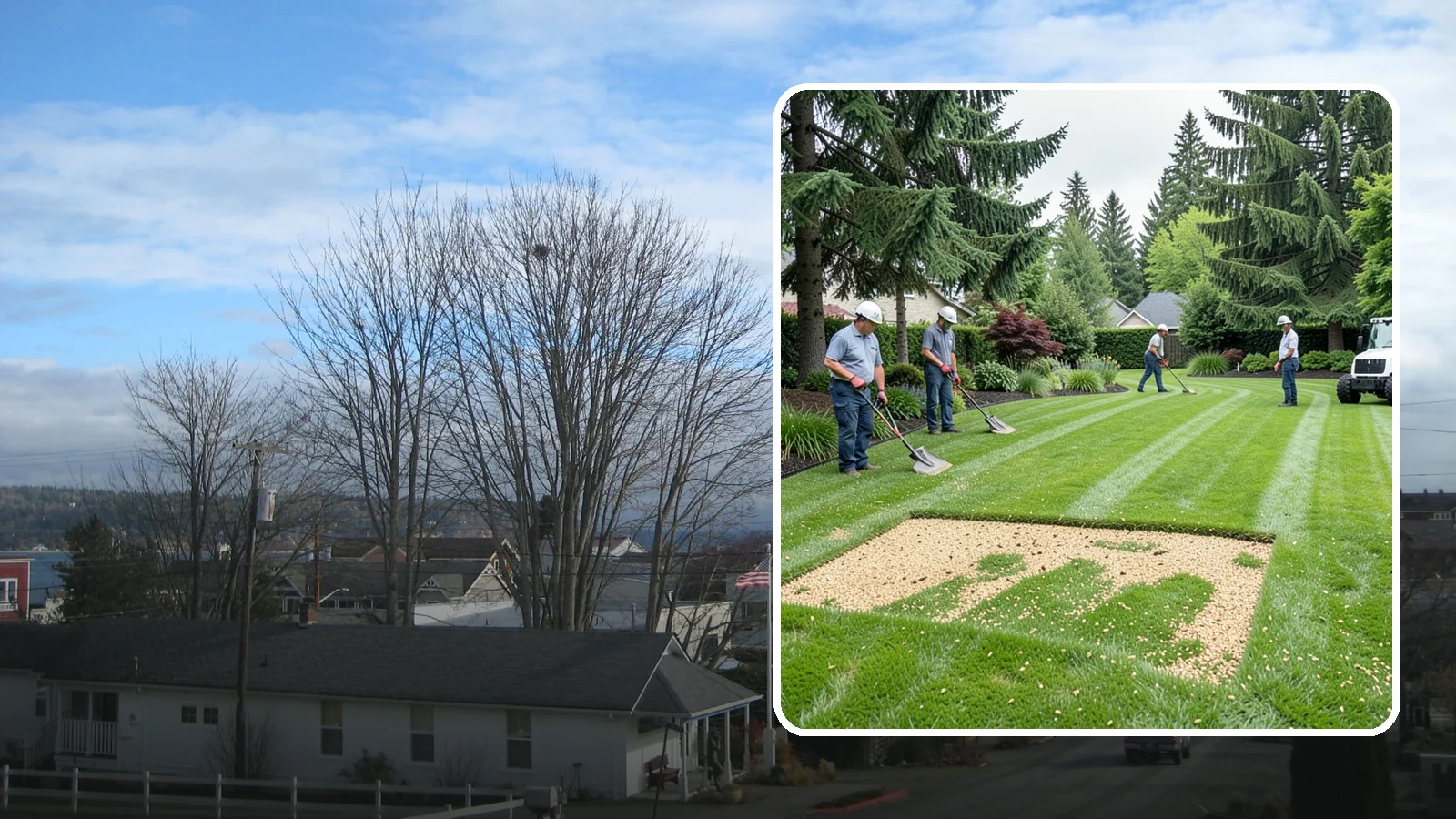 Overseeding in Langley, Island County, WA - Overseeding that thickens thin, patchy lawns with fresh, region-appropriate grass.