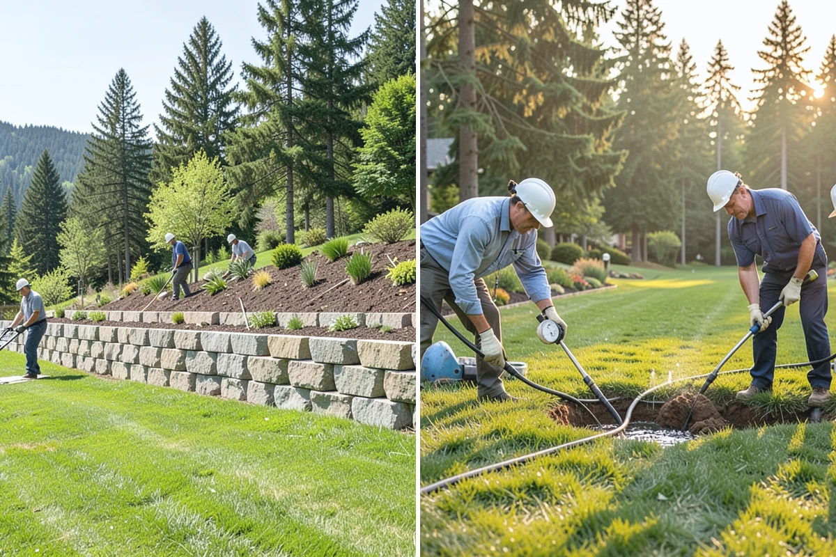 Overseeding in Medina, King County, WA - Mow low and clear debris