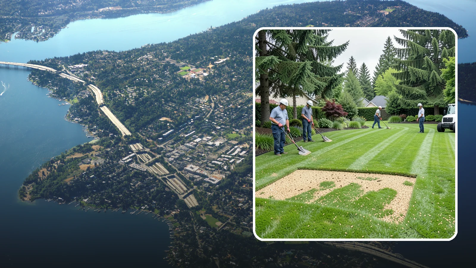 Overseeding in Mercer Island, King County, WA - Overseeding that thickens thin, patchy lawns with fresh, region-appropriate grass.
