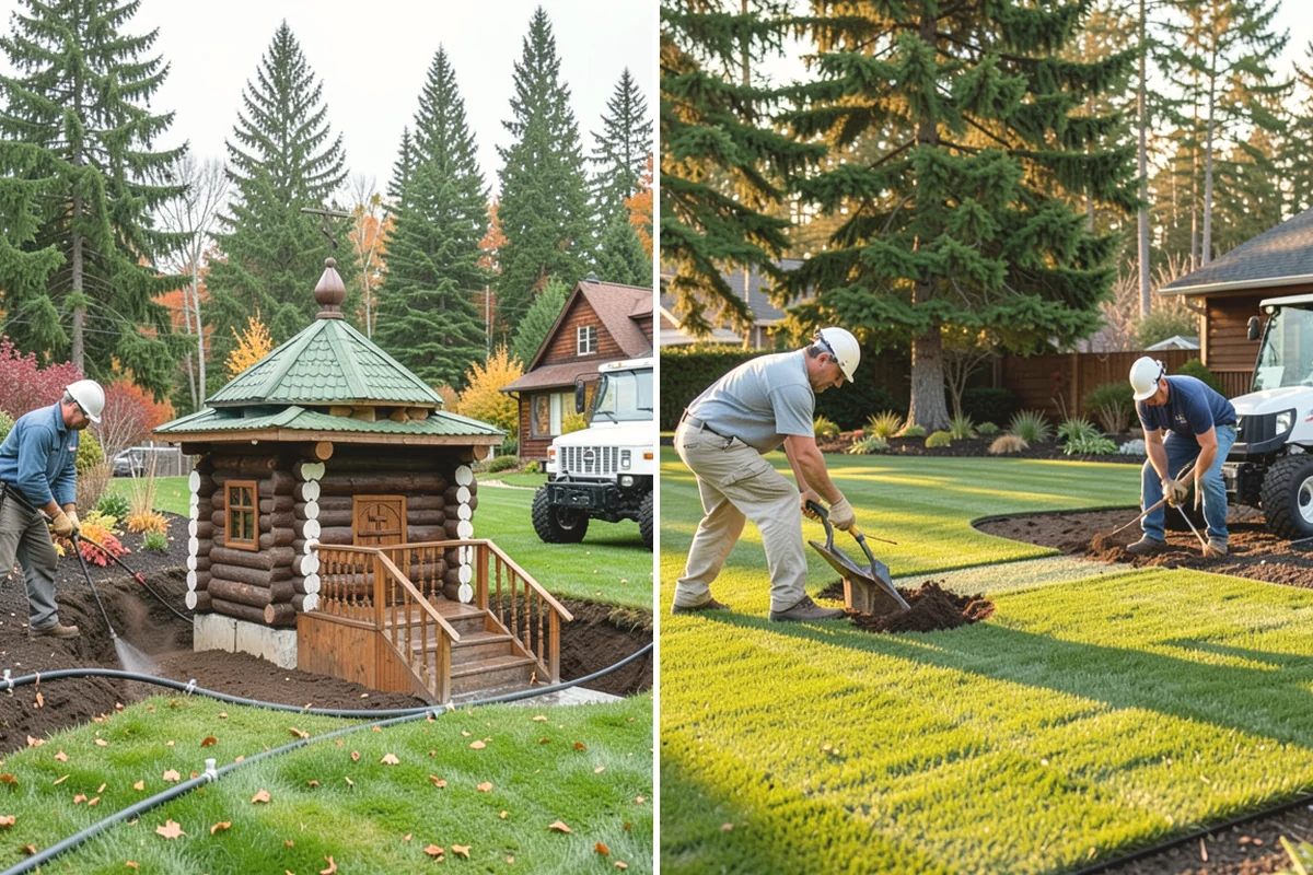 Overseeding in Oak Harbor, Island County, WA - Mow low and clear debris