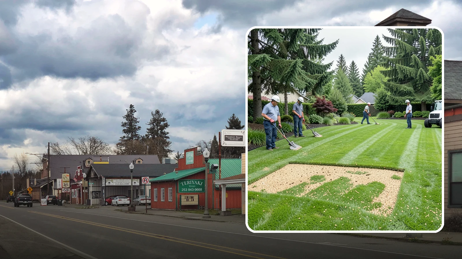 Overseeding in Roy, Pierce County, WA - Overseeding that thickens thin, patchy lawns with fresh, region-appropriate grass.