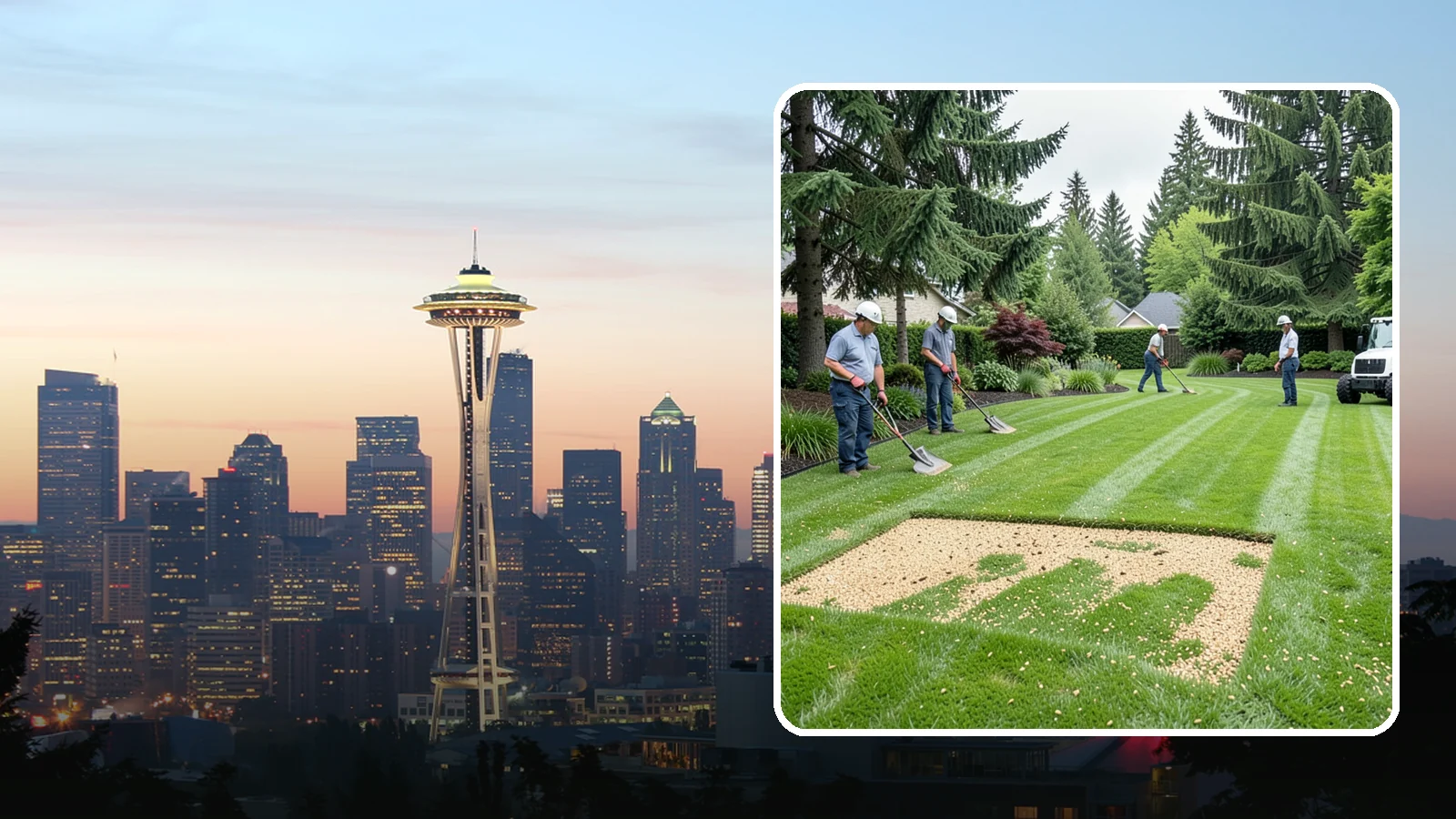 Overseeding in Seattle, King County, WA - Overseeding that thickens thin, patchy lawns with fresh, region-appropriate grass.