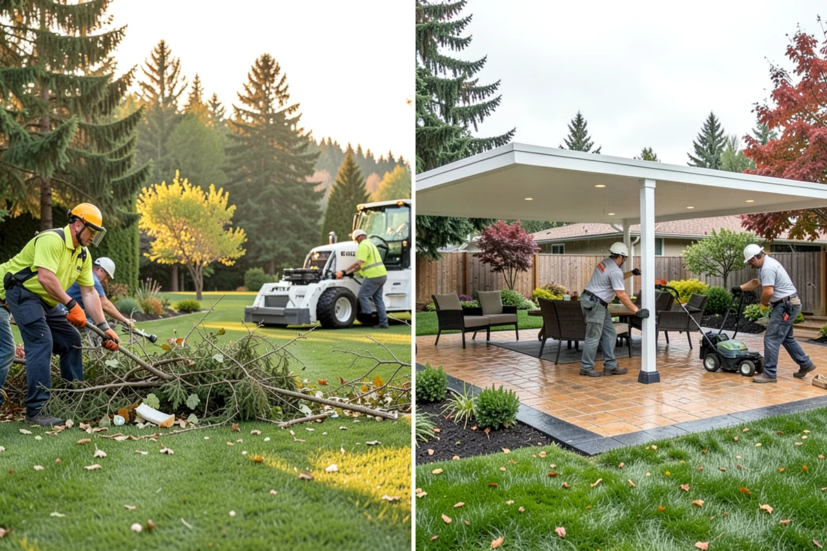 Overseeding in Shoreline, King County, WA - Mow low and clear debris