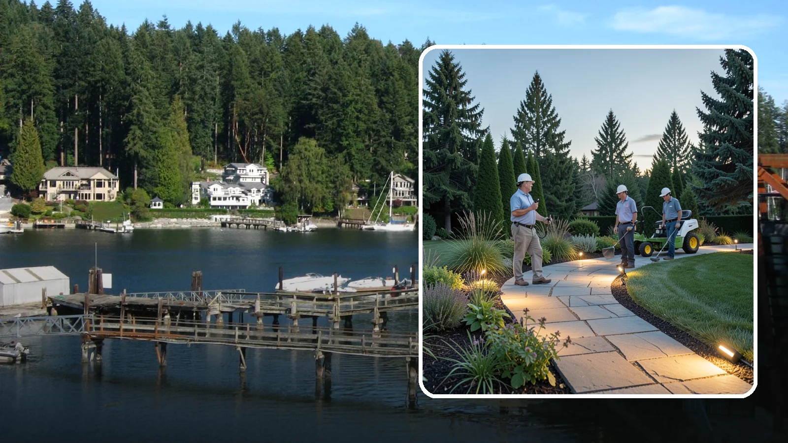 Pathway Lighting in Gig Harbor, Pierce County, WA - Path and walkway lighting that guides the way safely and adds a warm, welcoming glow after dark.