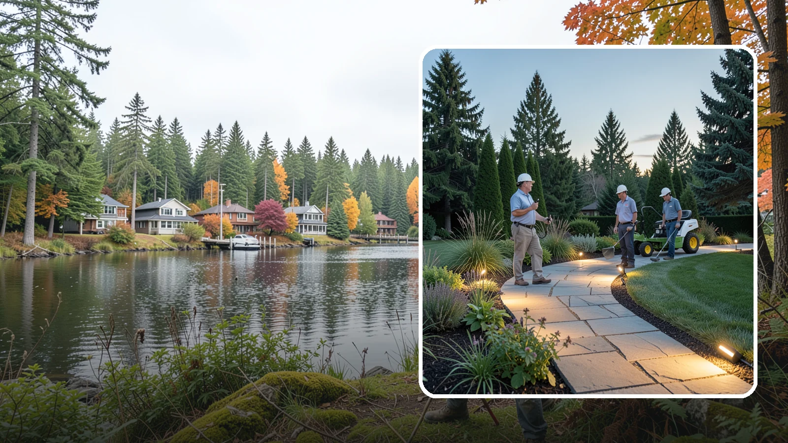 Pathway Lighting in La Conner, Skagit County, WA - Path and walkway lighting that guides the way safely and adds a warm, welcoming glow after dark.