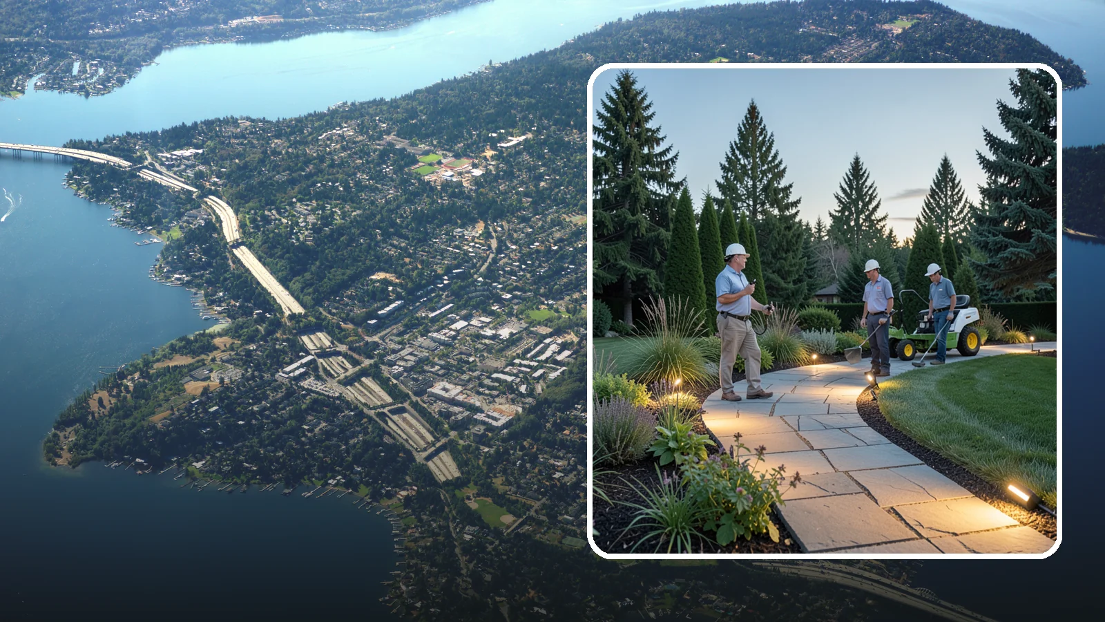 Pathway Lighting in Mercer Island, King County, WA - Path and walkway lighting that guides the way safely and adds a warm, welcoming glow after dark.