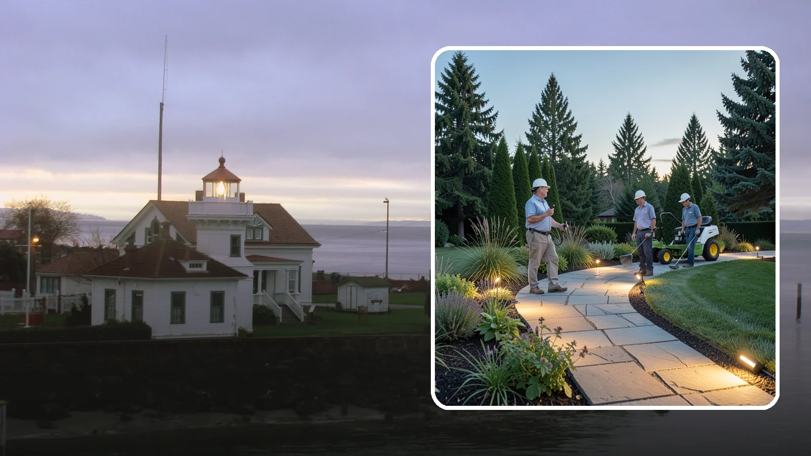 Pathway Lighting in Mukilteo, Snohomish County, WA - Path and walkway lighting that guides the way safely and adds a warm, welcoming glow after dark.