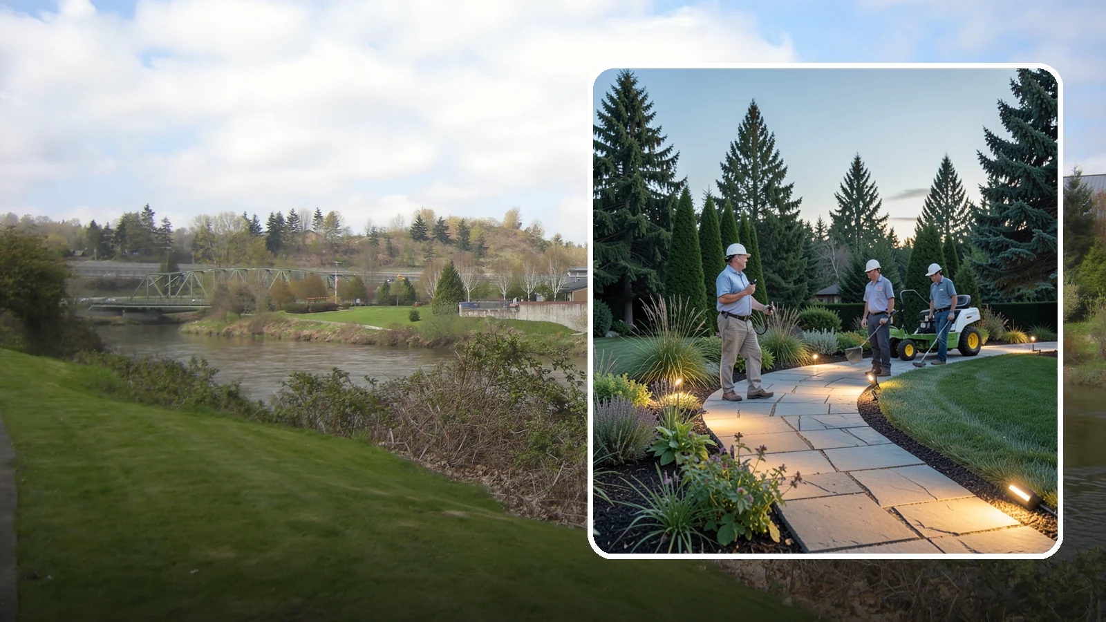 Pathway Lighting in Tukwila, King County, WA - Path and walkway lighting that guides the way safely and adds a warm, welcoming glow after dark.
