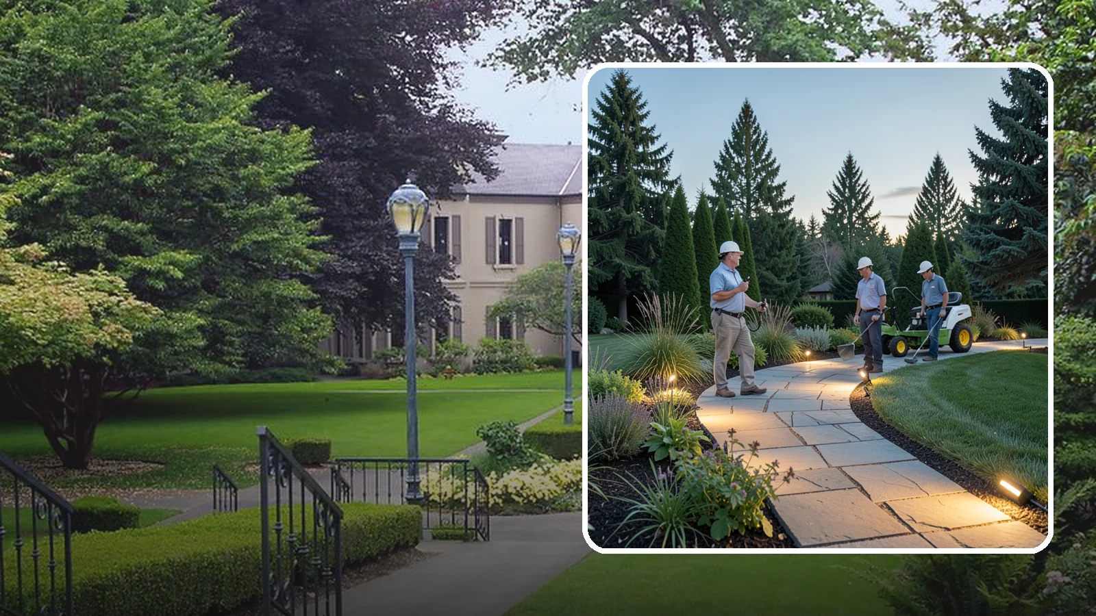 Pathway Lighting in Woodinville, King County, WA - Path and walkway lighting that guides the way safely and adds a warm, welcoming glow after dark.