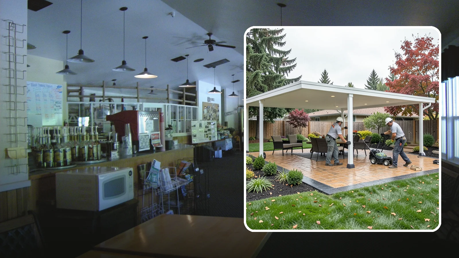 Patio Cover Installation in Black Diamond, King County, WA - Solid and louvered patio covers that make your outdoor space usable rain or shine, year-round.