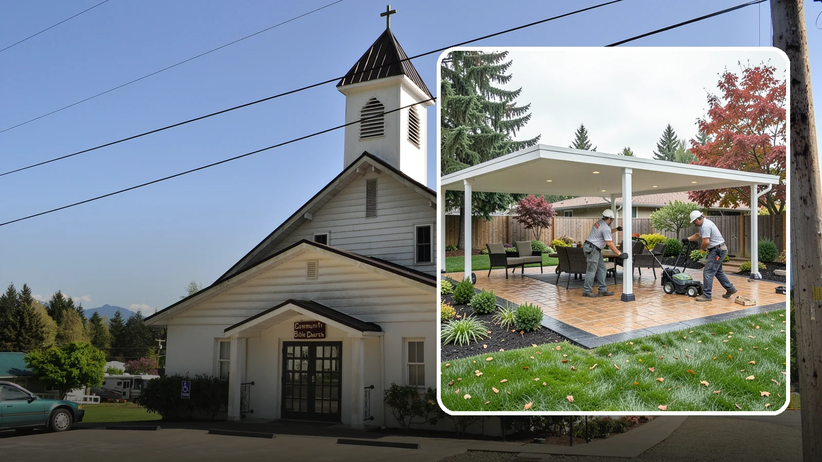Patio Cover Installation in Concrete, Skagit County, WA - Solid and louvered patio covers that make your outdoor space usable rain or shine, year-round.