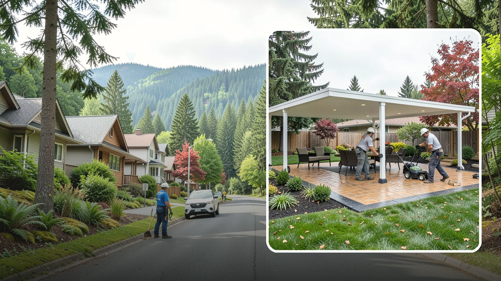Patio Cover Installation in Darrington, Snohomish County, WA - Solid and louvered patio covers that make your outdoor space usable rain or shine, year-round.