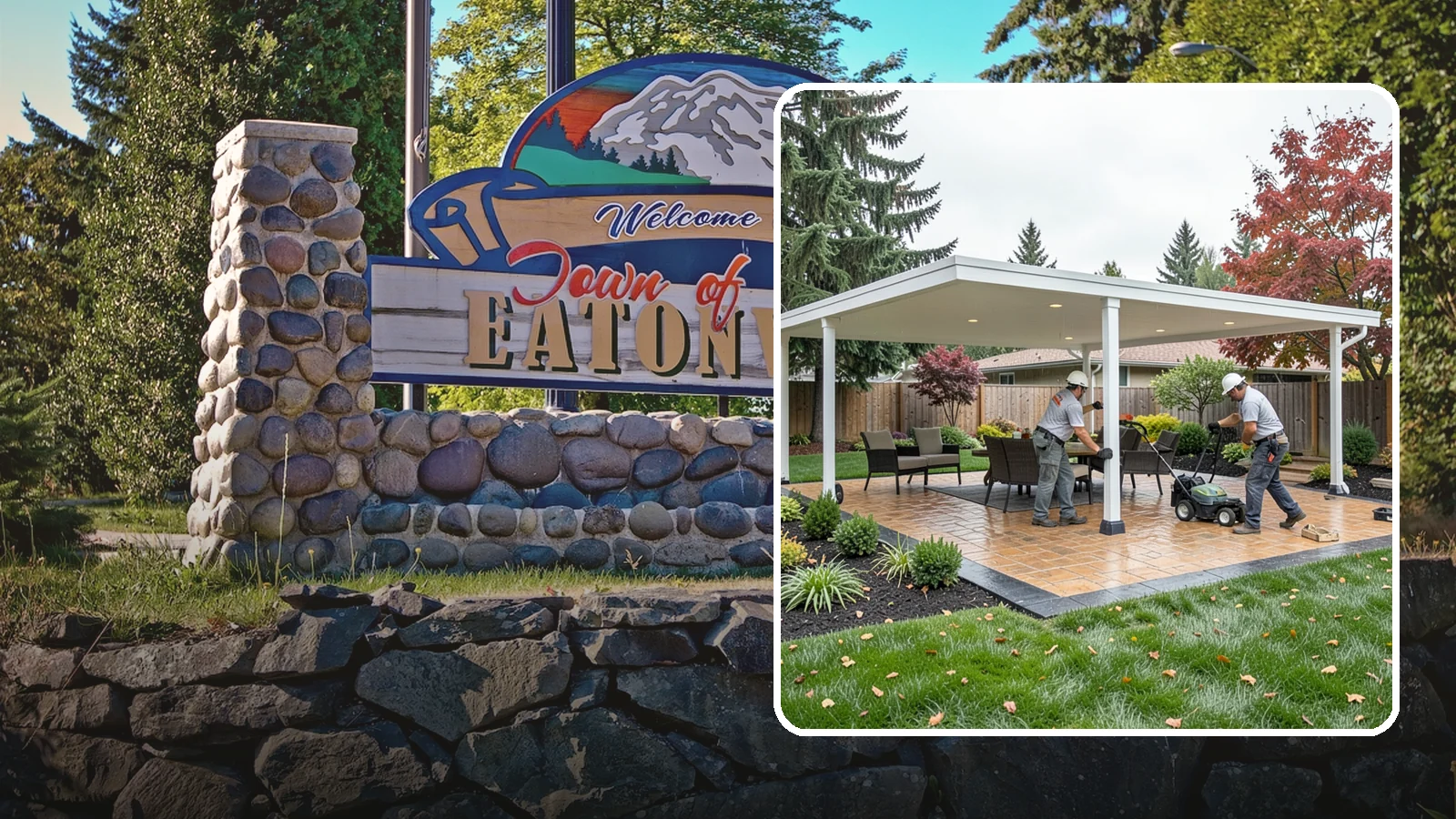 Patio Cover Installation in Eatonville, Pierce County, WA - Solid and louvered patio covers that make your outdoor space usable rain or shine, year-round.