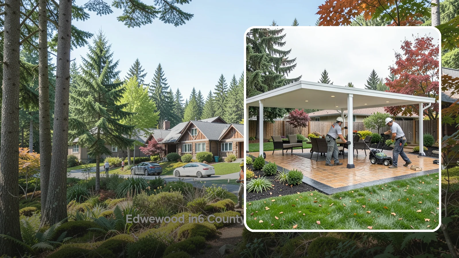 Patio Cover Installation in Edgewood, Pierce County, WA - Solid and louvered patio covers that make your outdoor space usable rain or shine, year-round.