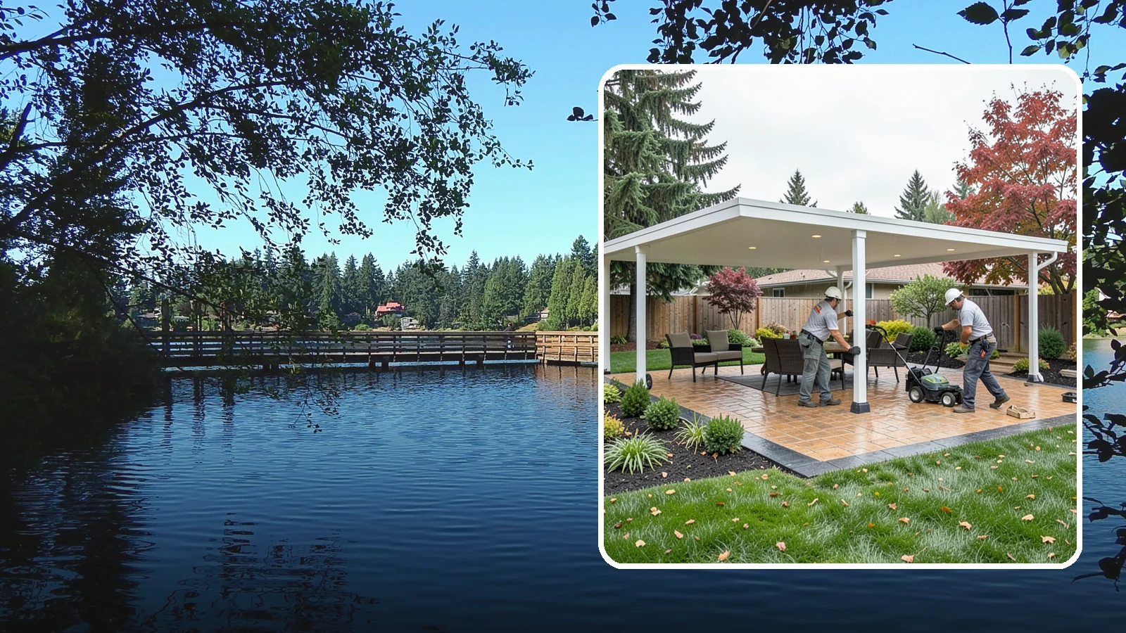 Patio Cover Installation in Federal Way, King County, WA - Solid and louvered patio covers that make your outdoor space usable rain or shine, year-round.