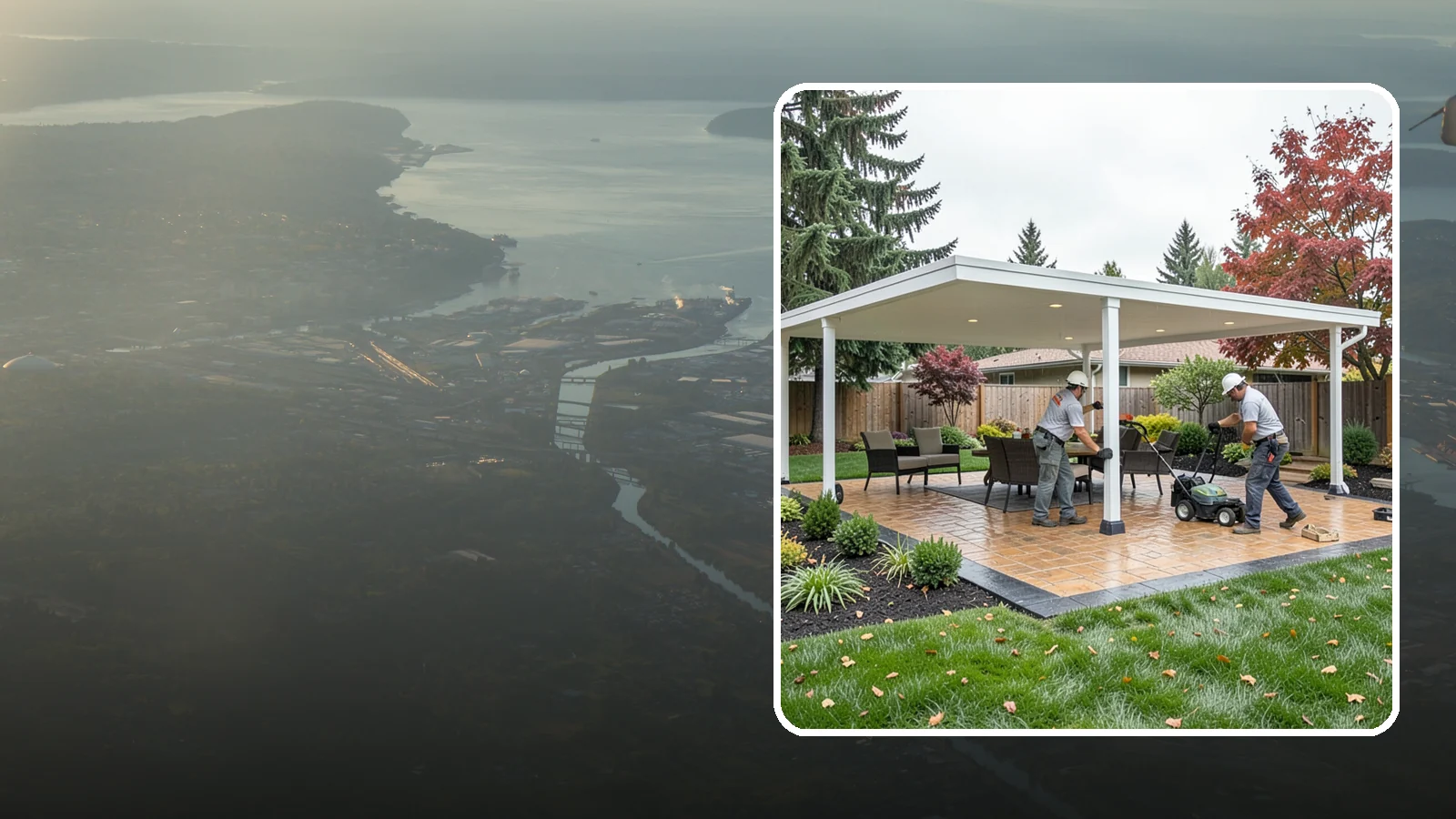 Patio Cover Installation in Fife, Pierce County, WA - Solid and louvered patio covers that make your outdoor space usable rain or shine, year-round.