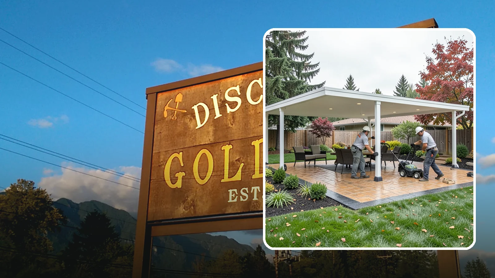 Patio Cover Installation in Gold Bar, Snohomish County, WA - Solid and louvered patio covers that make your outdoor space usable rain or shine, year-round.