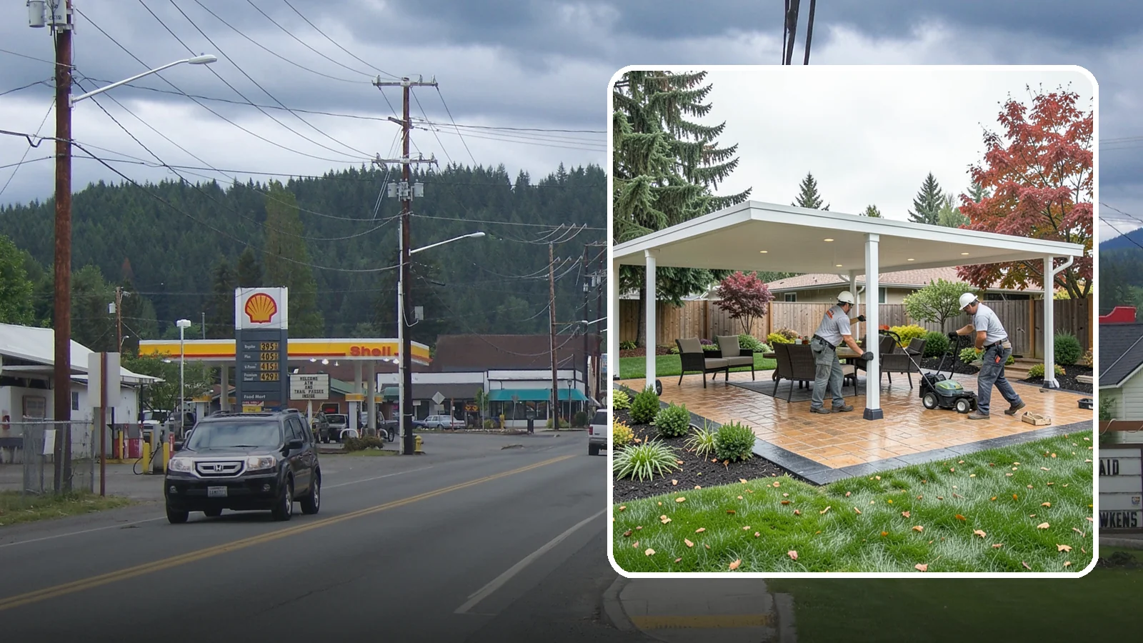 Patio Cover Installation in Granite Falls, Snohomish County, WA - Solid and louvered patio covers that make your outdoor space usable rain or shine, year-round.