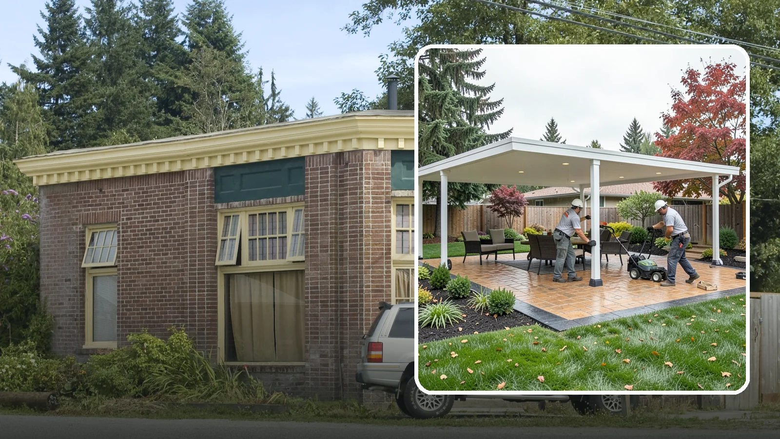 Patio Cover Installation in Hamilton, Skagit County, WA - Solid and louvered patio covers that make your outdoor space usable rain or shine, year-round.