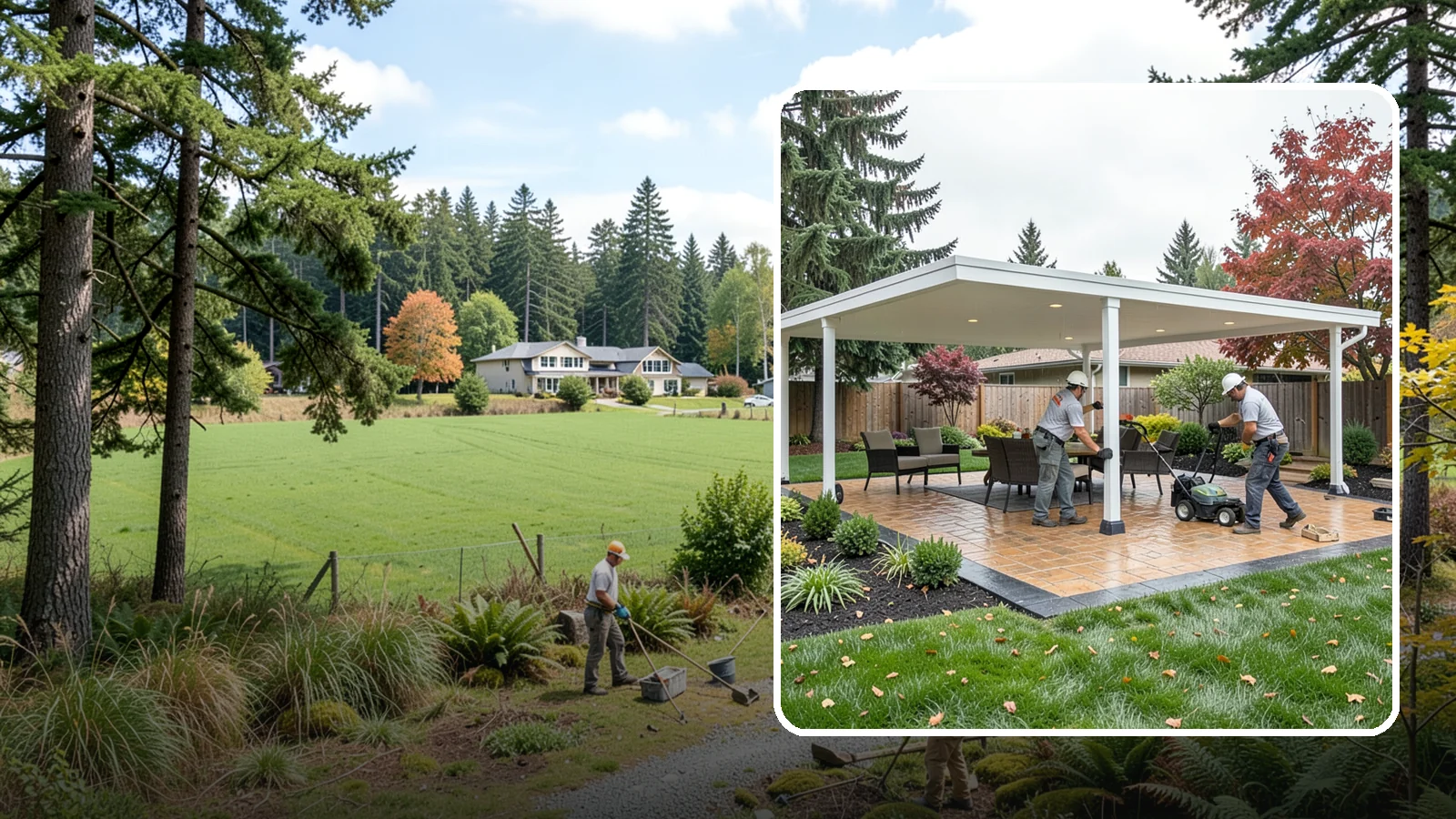Patio Cover Installation in Lyman, Skagit County, WA - Solid and louvered patio covers that make your outdoor space usable rain or shine, year-round.